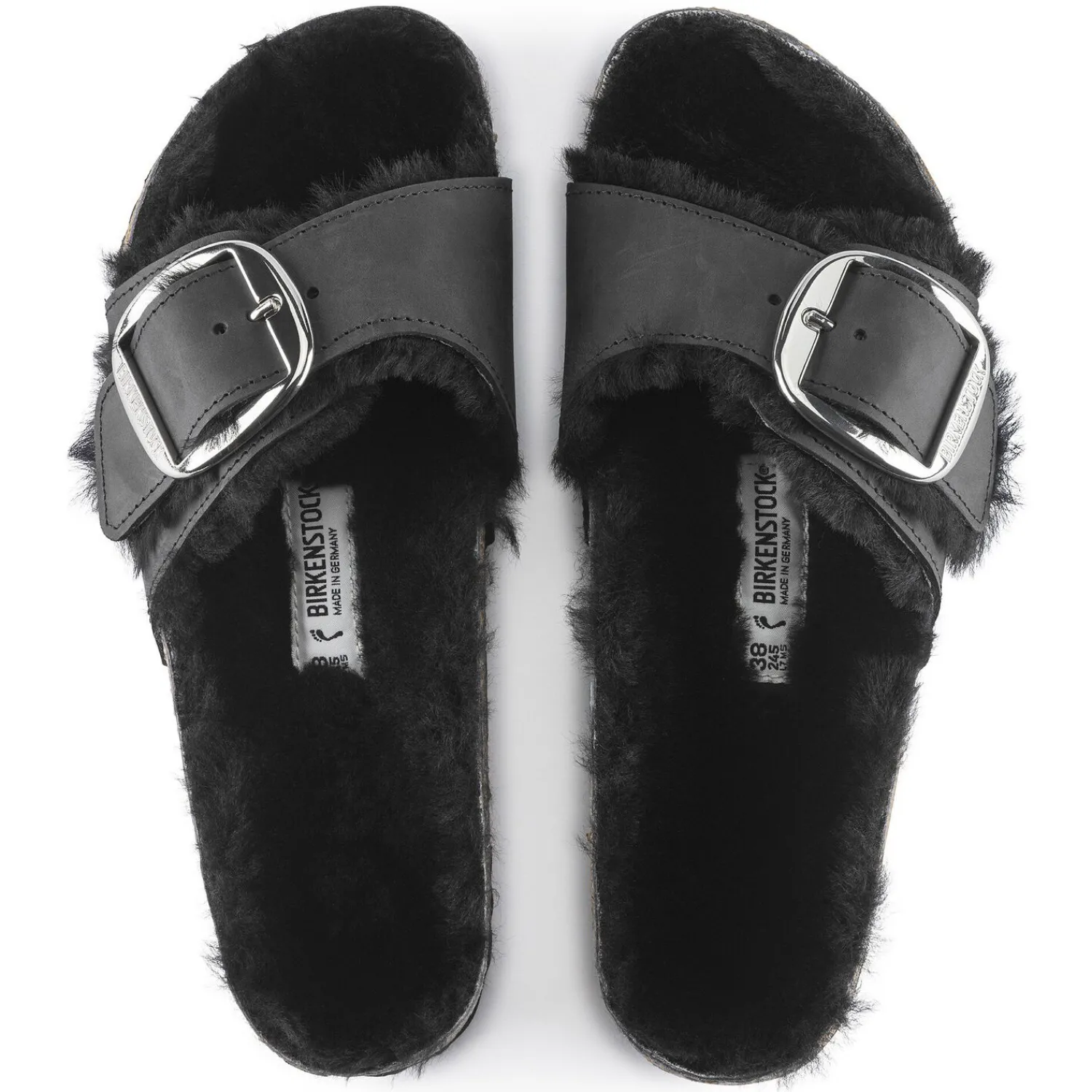 Birkenstock Madrid Big Buckle Shearling<Women One-Strap Sandals